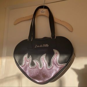 Lux De Ville flame heart shoulder bag